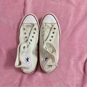 Converse Cream and Red Kids Sneakers